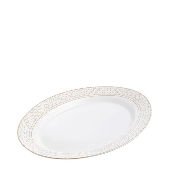 CENTRAL HOME Oval Plate Opal Rattany 33 cm White Оригинал