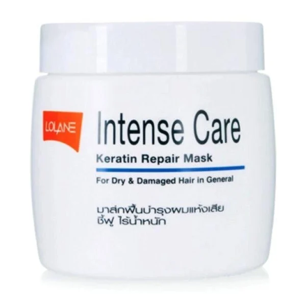 Маска для восстановления поврежденных волос Lolane Intense Care Keratin Repair Mask, 200 мл. Таиланд