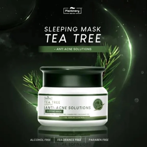 Маска ночная для проблемной кожи лица с маслом чайного дерева Plantnery Tea Tree Sleeping Mask, 50 гр.