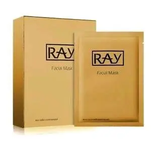 Маска омолаживающая для лица с Коллоидным Золотом Ray Facial Mask Gold, 10 шт., Таиланд
