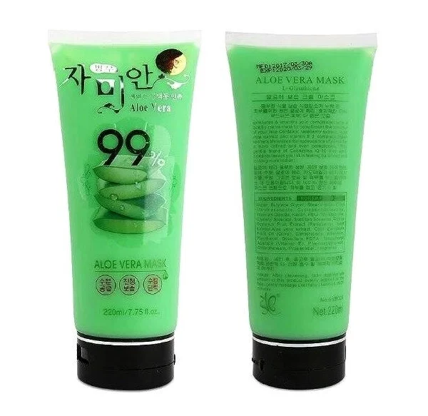 Маска-пленка для лица с Глутотионом Aloe Vera Mask L- Glutathione 99%, 220 мл. Таиланд