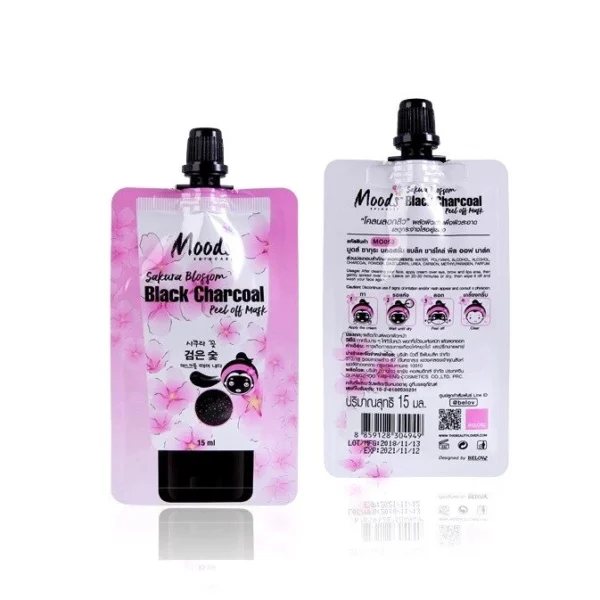 Маска-плёнка очищающая с Бамбуковым Углём и Сакурой Belov Mood's Sakura Blossom Black Sharcoal Peel of Mask