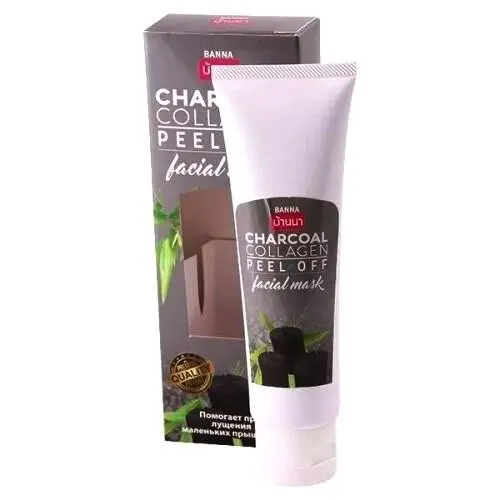 Маска-пленка с Бамбуковым Углем и Коллагеном Banna Charcoal Peel off Facial Mask, 120 мл., Таиланд