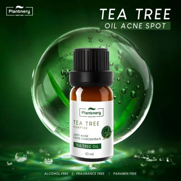 Масло чайного дерева от грибка ногтей и прыщей Plantnery Tea Tree Oil Acne Sport– 100% натуральное, 10 мл
