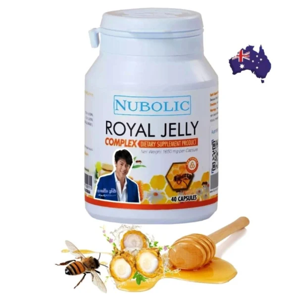 Маточное Молочко высококонцентрированная формула Nubolic Royal Jelly 1650 mg. 40 капсул Австралия