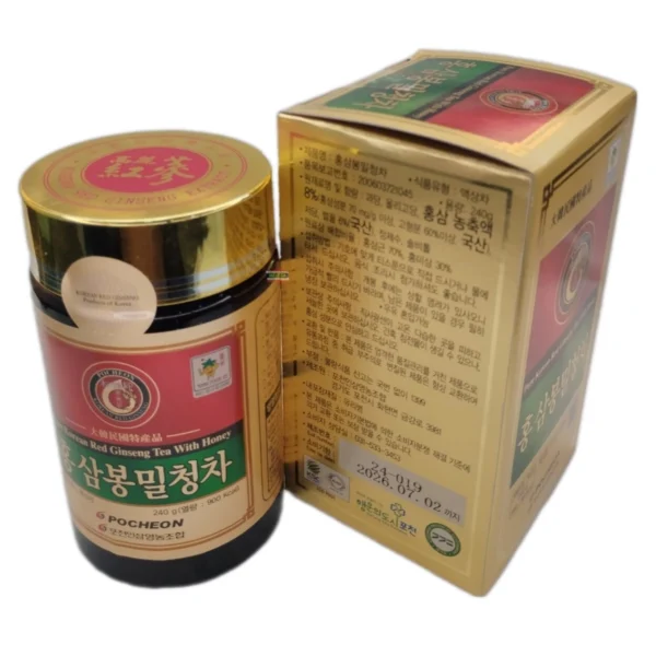 Медовая паста с экстрактом корейского красного 6 летнего женьшеня Pocheon Pure Korean Red Ginseng 240 гр.
