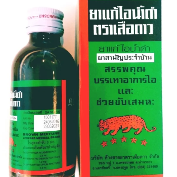Микстура от кашля Leopard Brown Mixture, 60 мл., Таиланд