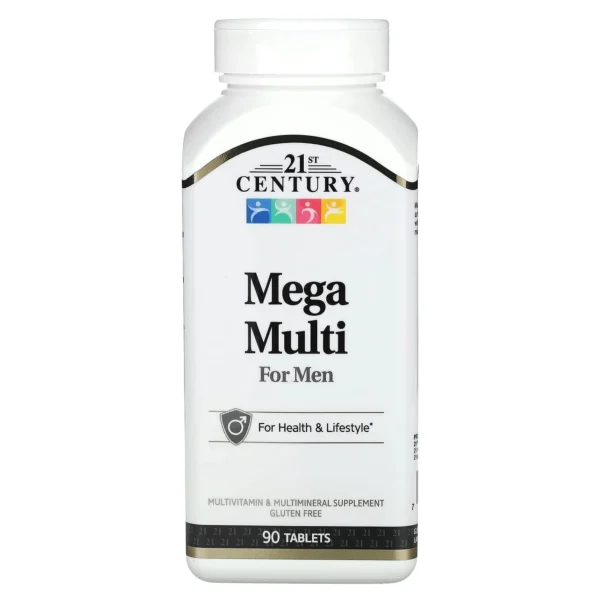 Мультивитамины и мультиминералы для мужчин 21st Century Mega Multi For Men, 90 шт. США