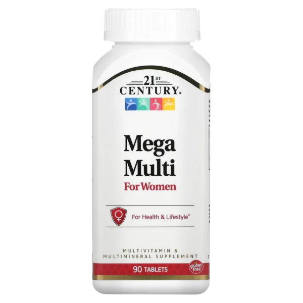 Мультивитамины и мультиминералы для женщин 21 st Century Mega Multi For Women, 90 шт. США