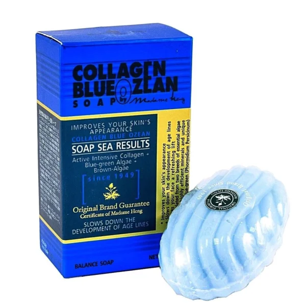 Мыло с Коллагеном из экстракта Морских Водорослей Madame Heng Collagen Blue Ozean Soap, 80 гр., Таиланд