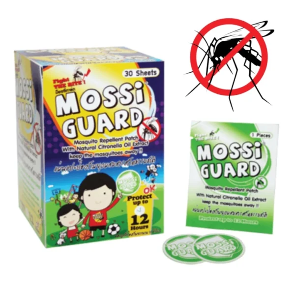 Наклейки от комаров для детей Mossi Guard Mosquito Repellent Patch – натуральная защита с экстрактом цитронеллы, 60 шт