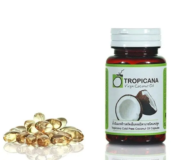 Натуральное Кокосовое Масло Tropicana в капсулах, 60 капсул, Таиланд
