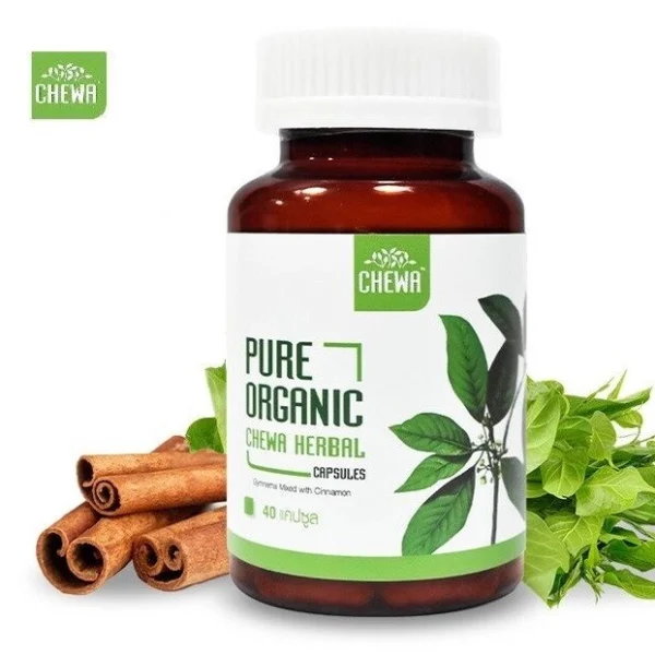 Натуральный препарат для лечения Сахарного Диабета Chewa 100% Pure Organic Herbal Capsules, 40 капсул Таиланд