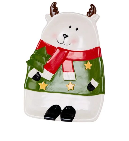 CENTRAL HOME Candy Plate Ceramic 22.5 X 15.5 X 3 cm Red Оригинал