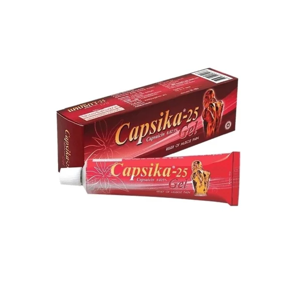 Обезболивающий, противовоспалительный гель для суставов и мышц Capsika-25 Capsaicin Gel, 35 мл. Таиланд