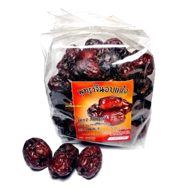 Общеукрепляющего действия сушеные плоды Унаби (Зизифус / Ziziphus Jujuba) Dried Jujube, 250 гр. Таиланд