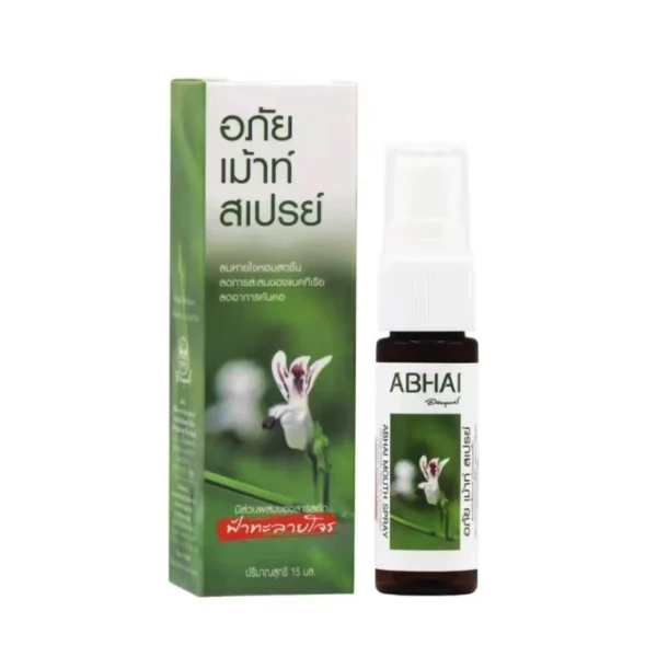 Освежитель полости рта Abhai Mouth Spray Andrographis Abhaibhubejhr на основе андрографиса и солодки, Таиланд