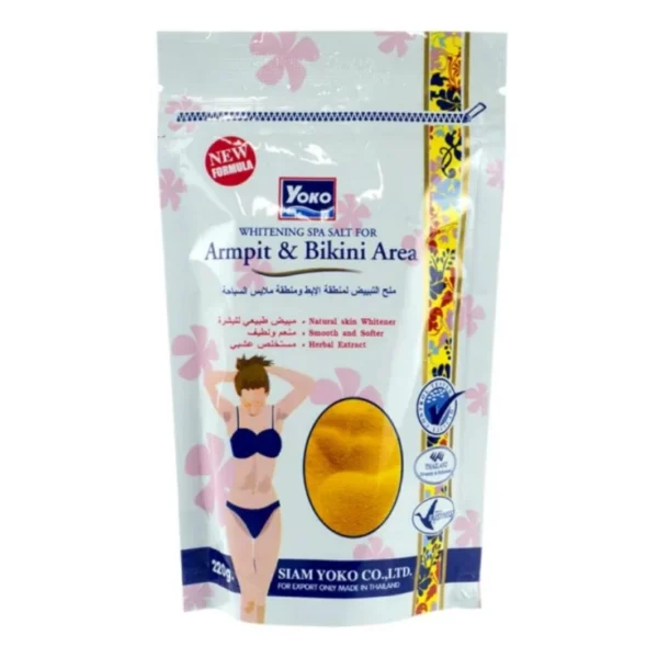Отбеливающий солевой скраб для тела “Для зоны подмышек и бикини”  Yoko Whitening Spa Salt For Armpit & Bikini Area