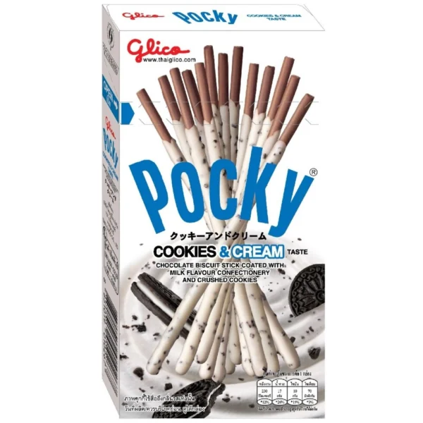 Палочки-печенье в глазури Glico Pocky Biscuit Stick, 45 гр. Таиланд (в ассортименте) COOCKIES  CREAM