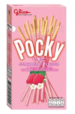 Палочки-печенье в глазури Glico Pocky Biscuit Stick, 45 гр. Таиланд (в ассортименте) STRAWBERRY