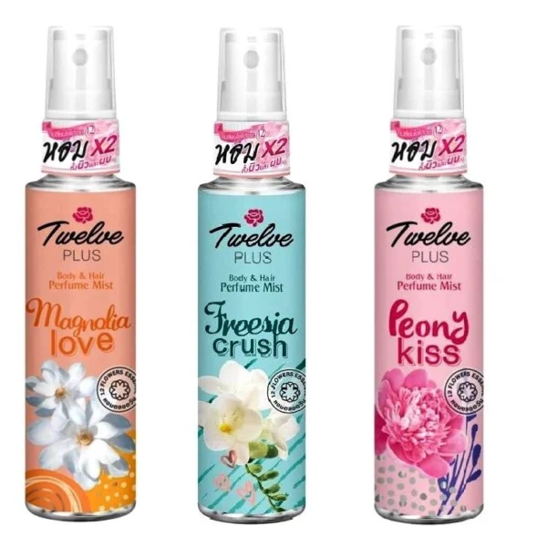 Парфюм женский для тела и волос Twelve Plus Body  Hair Perfume Mist, 25 мл., Таиланд (в ассортименте)