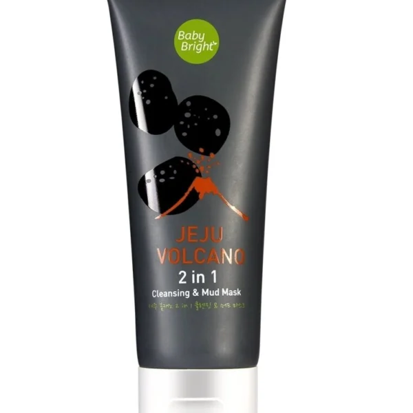 Пенка-маска очищающая для лица Baby Bright Jeju Volcano 2in1 Cleansing  Mud Mask, 50 мл, Таиланд