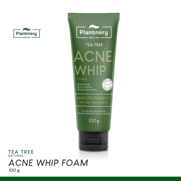 Пенка от акне и прыщей на основе масла чайного дерева Plantnery Tea Tree Acne Whip Foam 100 мл.