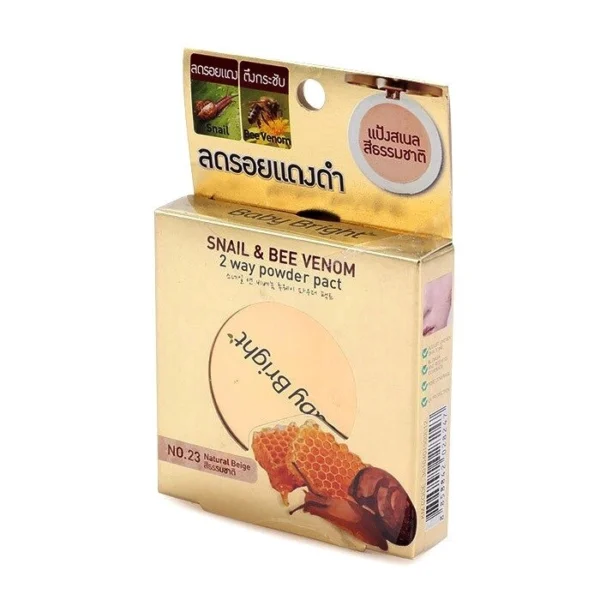 Пудра c муцином улитки и пчелиным ядом Baby Bright Snail  Bee Venom, 6 мл. Таиланд 25
