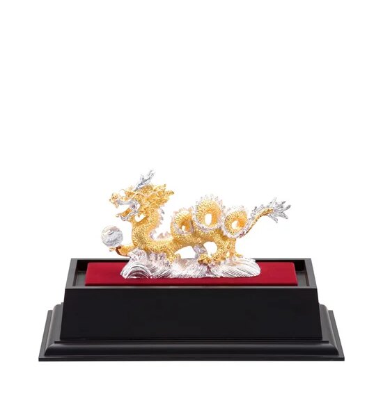 CUBIC GEMS Dragon Decorative Ornaments SHO203/GB Gold Оригинал