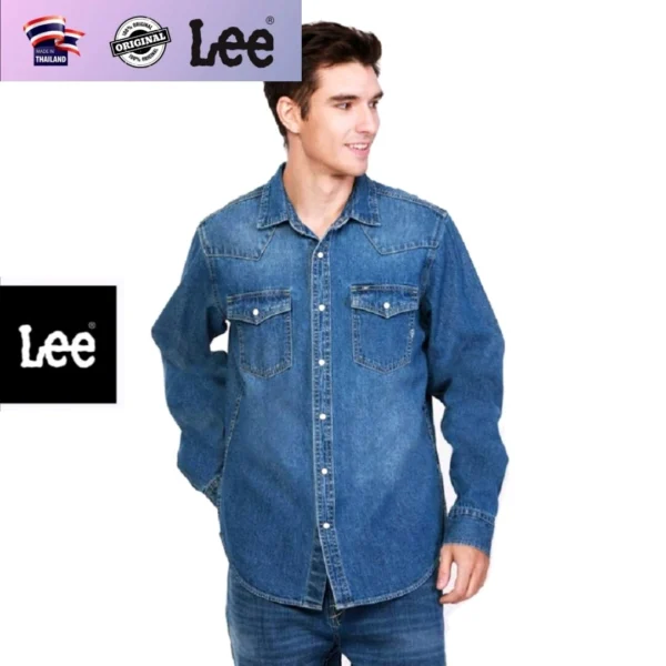 Рубашка джинсовая Lee Regular Fit +101, модель LE L2006001 (оригинал)