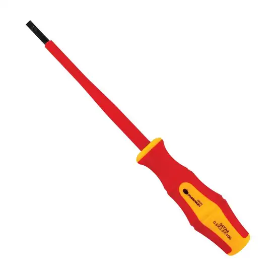 PUMPKIN Orange VDE Insulated Screwdriver Slotted No. 17170 Size 3.5 MM. x 4 Inch Оригинал