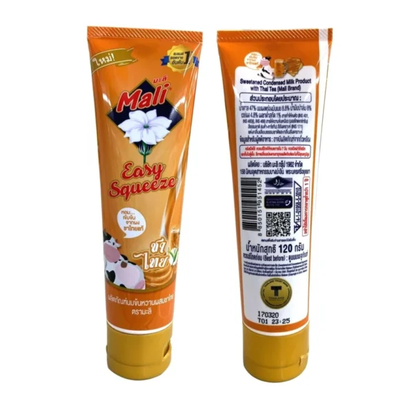 Сгущеное молоко Mali Sweetened Condensed Milk Easy Squeeze 120gr. (в ассортименте) Таиланд ТАЙСКИЙ ЧАЙ
