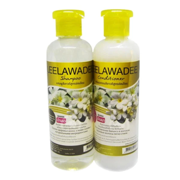 Шампунь + кондиционер для волос Лилавади (франжипани) / Leelawadee shampoo + conditioner, Banna, Таиланд, 360+360 мл.