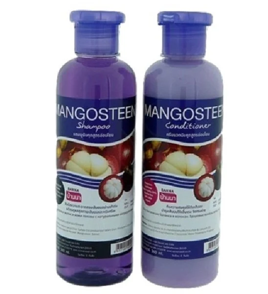 Шампунь + кондиционер для волос Мангостин / Mangosteen shampoo + conditioner, Banna, Таиланд, 360+360 мл.