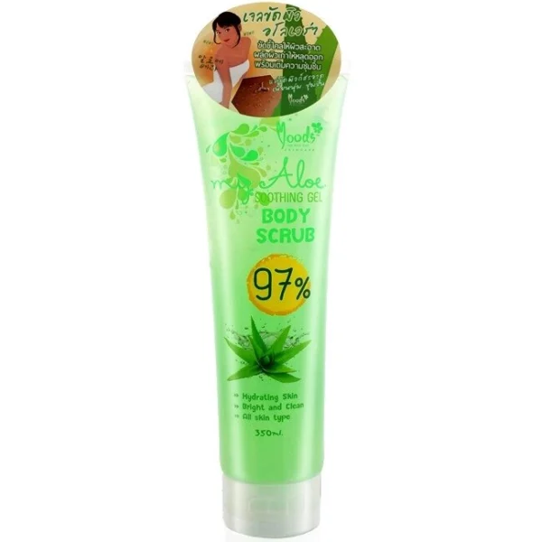 Скраб гель для тела с Алоэ Вера Moods My Aloe Soothing Gel Body Scrub 97%, 350 мл., Таиланд
