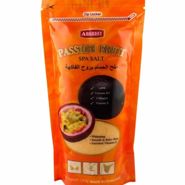 Солевой скраб с витамином E и Маракуей Argussy Passion Fruit Spa Salt, 300 гр., Таиланд