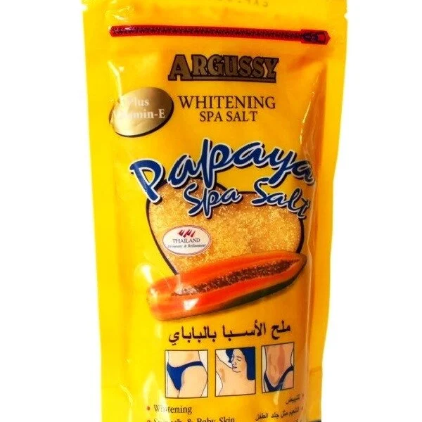 Солевой скраб с витамином E и Папайя Argussy Papaya Spa Salt, 300 гр., Таиланд