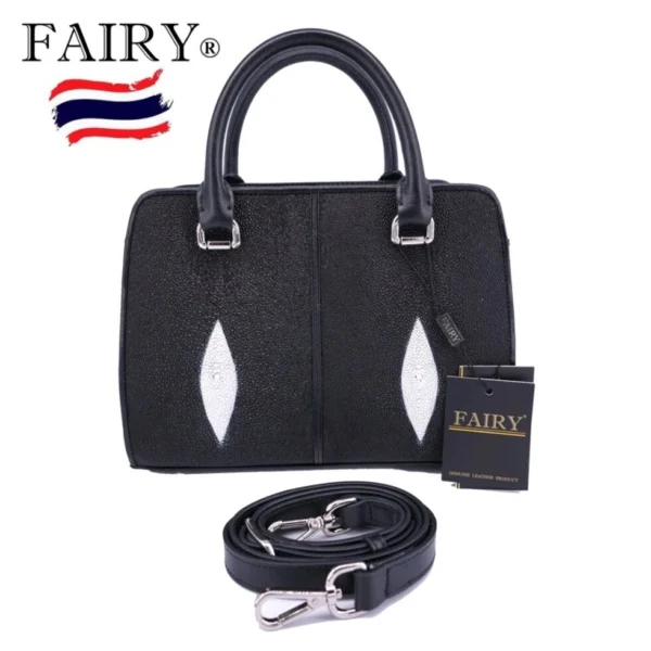 Сумка женская из натуральной кожи Ската Fairy Genuine Leather Product Model SRT203, (черный)