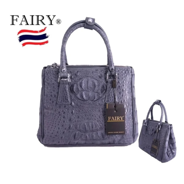 Сумка женская из натуральной Крокодиловой кожи Fairy Genuine Leather Product Model CRN132, Таиланд СИРЕНЕВЫЙ