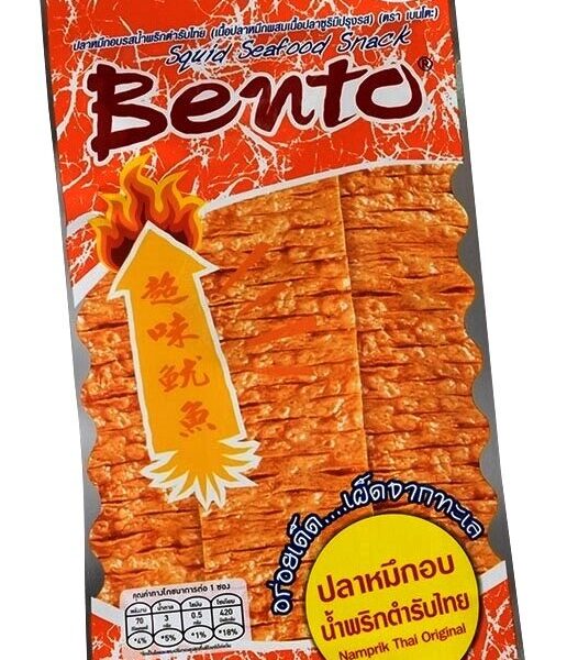 Сушеный острый кальмар-снек Bento Squid Seafood Snack, Таиланд (в ассортименте) Nampric Thai Original