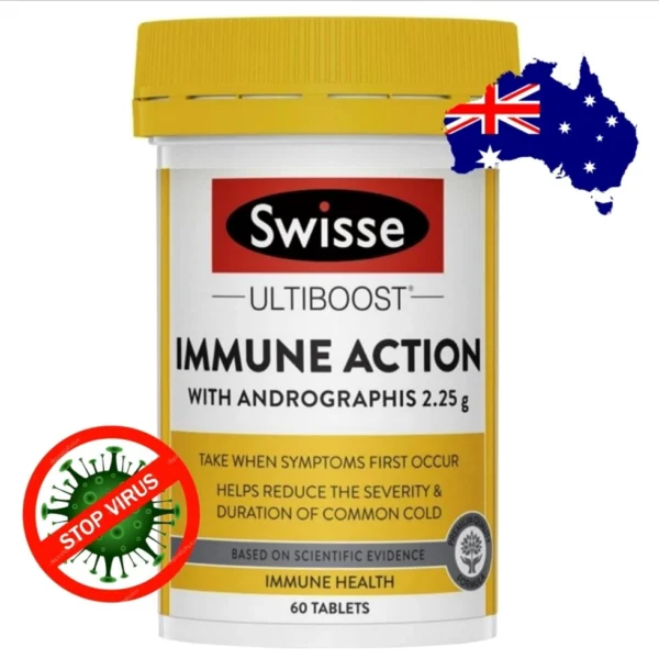 Swisse Ultiboost Immune Action With  Andrographis для иммунитета, 60 капсул. Австралия