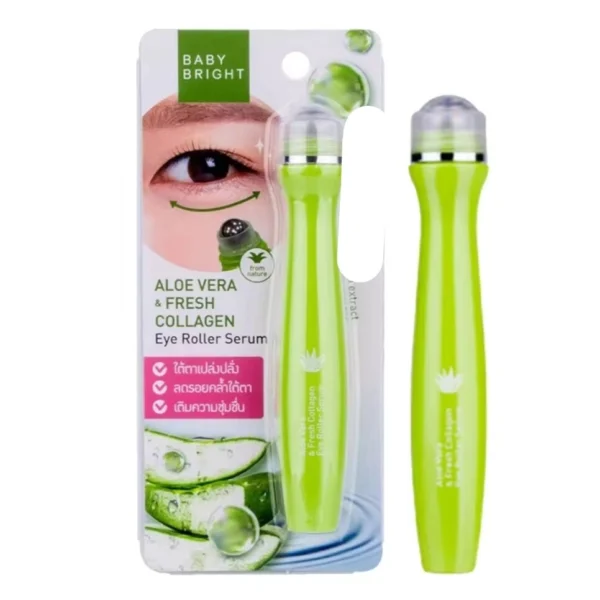 Сыворотка-роллер под глаза с гиалуроновой кислотой и коллагеном Baby Bright Eye Roller Aloe Vera Serum