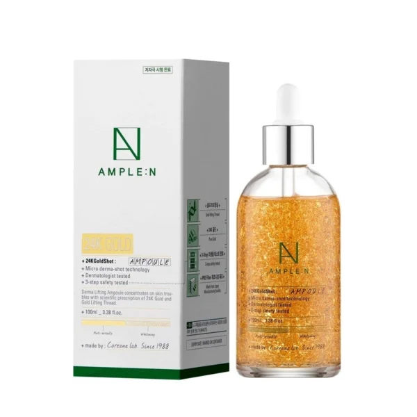 Сыворотка с Биозолотом для контура лица Coreana Lab Ample:N 24K Gold Shot Ampoule, Корея 100 МЛ.