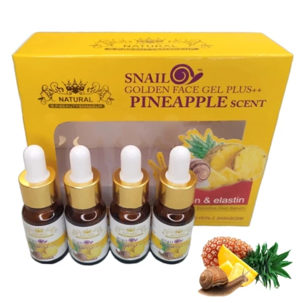 Сыворотка с Муцином Улитки и Ананасом Snail Golden Face Gel Plus Pineapple, Коллаген и Эластин, антивозрастная, Таиланд