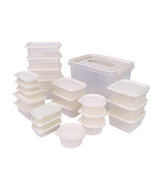 SUPER LOCK SUPER LOCK Food Storage Box Set Chef Box Food Box Minimal Model 6613-S48 Cream 24 pcs Оригинал