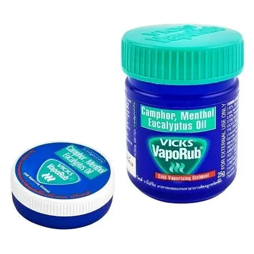 Тайская мазь от простуды и заложенности носа с Ментолом и Эвкалиптом Vicks VapoRub, Таиланд