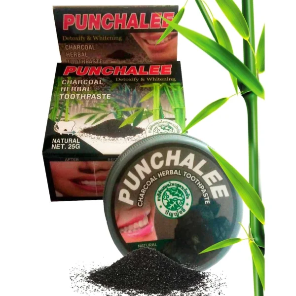 Тайская зубная паста Punchalee Herbal Toothpaste ДРЕВЕСНЫЙ УГОЛЬ