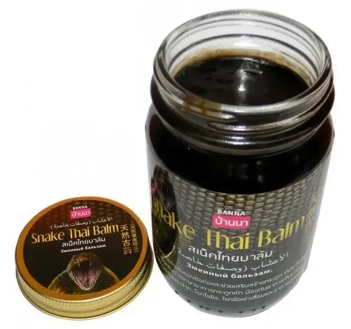 Тайский бальзам лечебный из Кобры Snake Thai Balm Banna, 100 мл., Таиланд