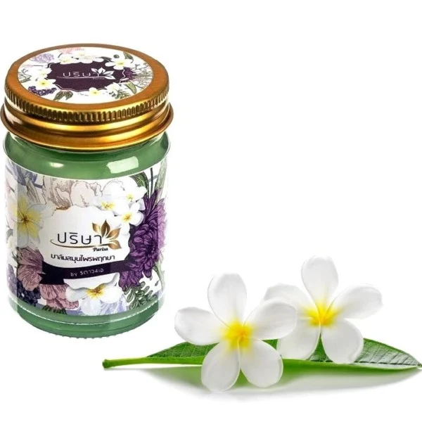 Тайский бальзам с ароматом Франжипани Parisa Herbal Balm, 50 мл. Таиланд