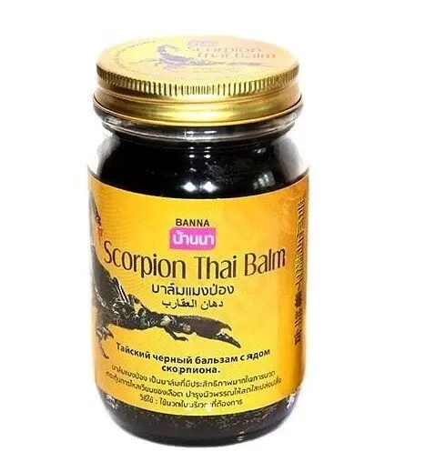 Тайский Черный бальзам с Ядом Скорпиона Banna Scorpion Thai Balm, 100 мл., Таиланд